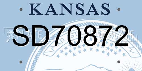 SD70872 Kansas License Plate