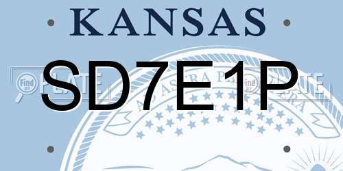 SD7E1P Kansas License Plate