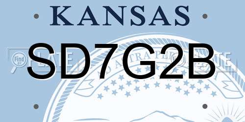 SD7G2B Kansas License Plate