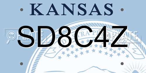 SD8C4Z Kansas License Plate