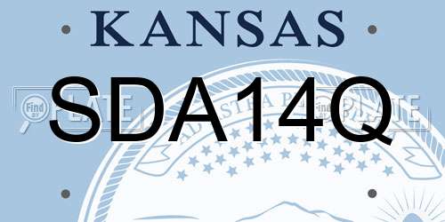 SDA14Q Kansas License Plate