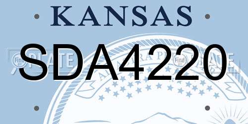 SDA4220 Kansas License Plate