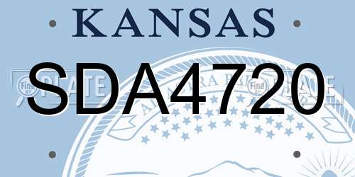 SDA4720 Kansas License Plate