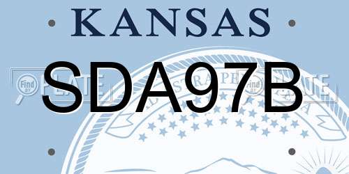 SDA97B Kansas License Plate