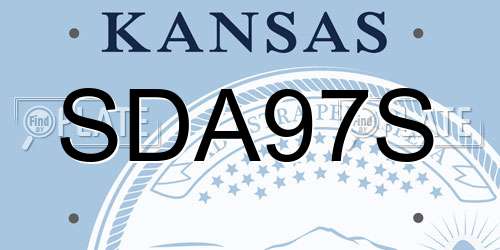SDA97S Kansas License Plate