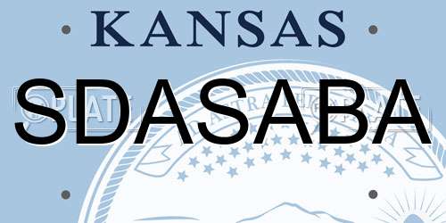 SDASABA Kansas License Plate