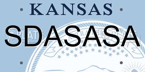 SDASASA Kansas License Plate