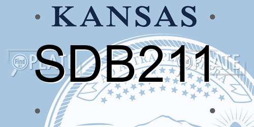 SDB211 Kansas License Plate