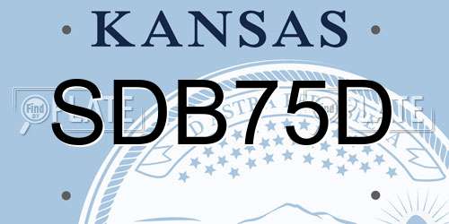 SDB75D Kansas License Plate