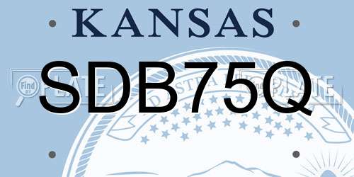SDB75Q Kansas License Plate