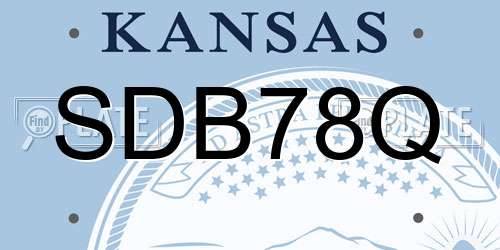 SDB78Q Kansas License Plate
