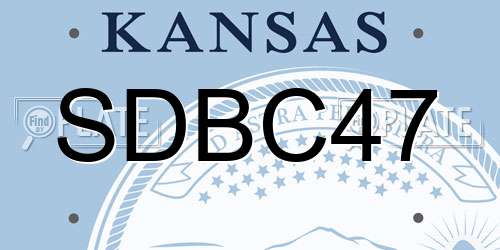 SDBC47 Kansas License Plate