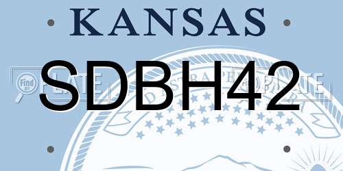 SDBH42 Kansas License Plate