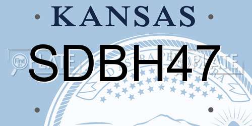 SDBH47 Kansas License Plate
