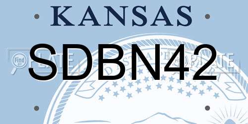 SDBN42 Kansas License Plate