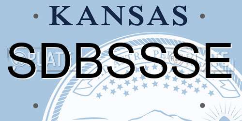 SDBSSSE Kansas License Plate