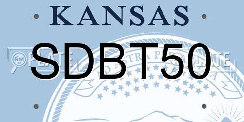 SDBT50 Kansas License Plate