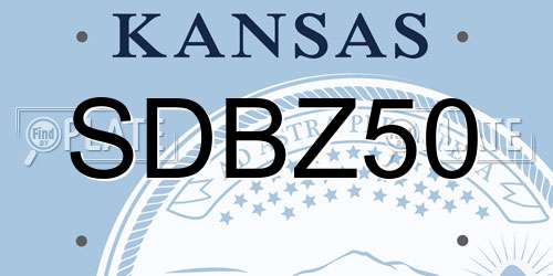 SDBZ50 Kansas License Plate
