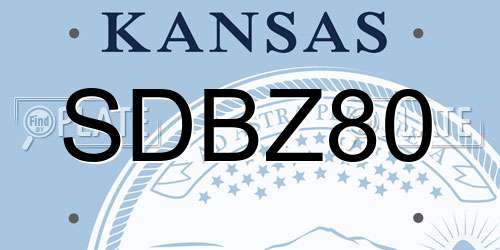 SDBZ80 Kansas License Plate