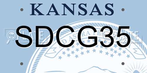 SDCG35 Kansas License Plate
