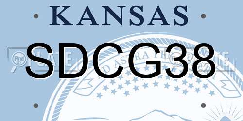 SDCG38 Kansas License Plate