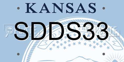 SDDS33 Kansas License Plate