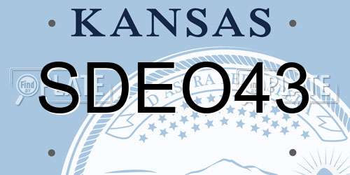 SDEO43 Kansas License Plate