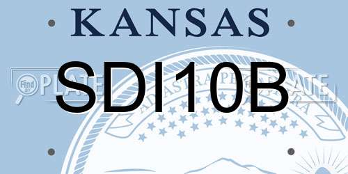 SDI10B Kansas License Plate