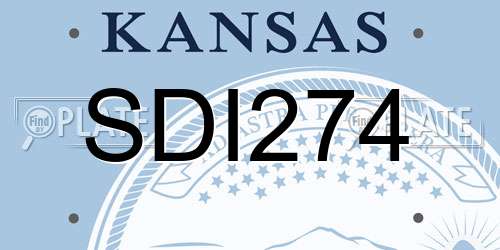 SDI274 Kansas License Plate