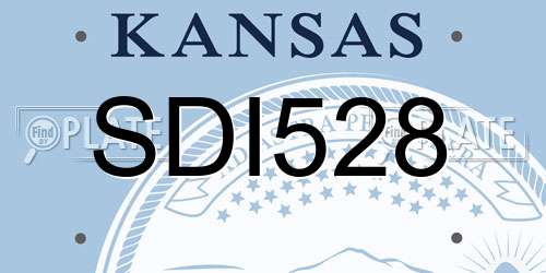 SDI528 Kansas License Plate