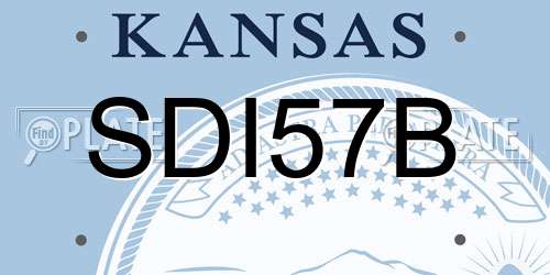 SDI57B Kansas License Plate