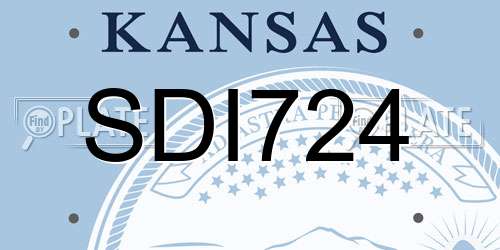 SDI724 Kansas License Plate