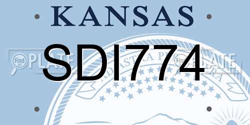 SDI774 Kansas License Plate