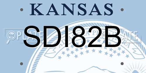 SDI82B Kansas License Plate