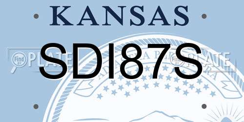 SDI87S Kansas License Plate