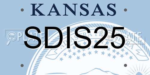 SDIS25 Kansas License Plate