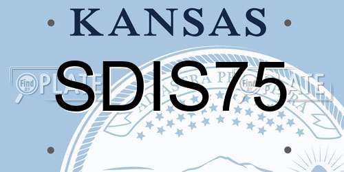 SDIS75 Kansas License Plate