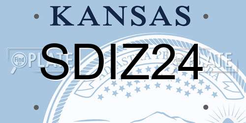 SDIZ24 Kansas License Plate