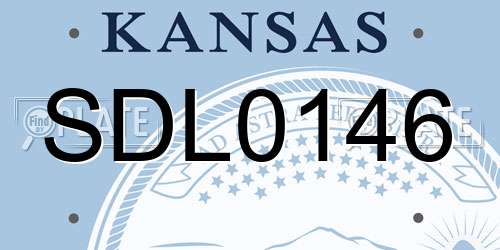 SDL0146 Kansas License Plate