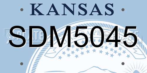 SDM5045 Kansas License Plate