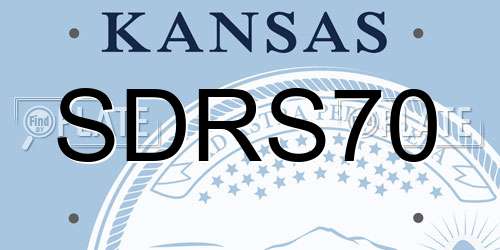 SDRS70 Kansas License Plate