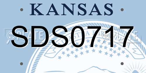 SDS0717 Kansas License Plate