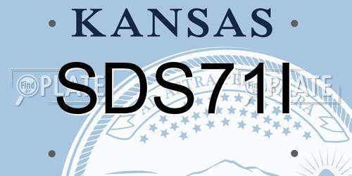 SDS71I Kansas License Plate