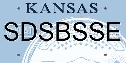 SDSBSSE Kansas License Plate