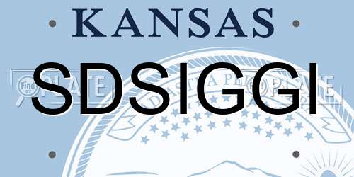 SDSIGGI Kansas License Plate