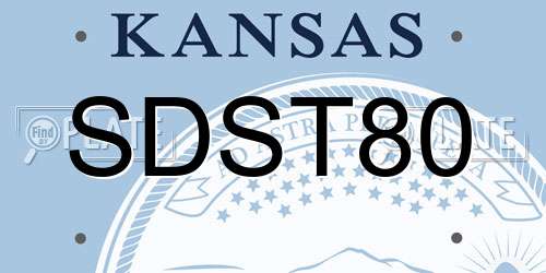 SDST80 Kansas License Plate