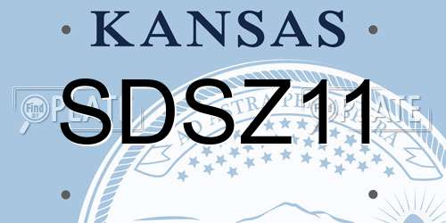 SDSZ11 Kansas License Plate