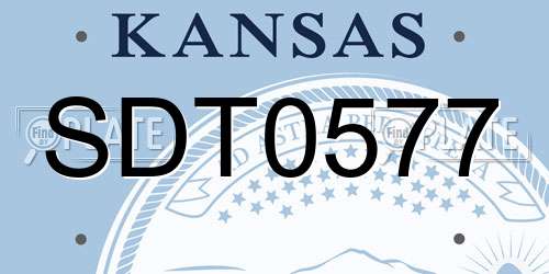 SDT0577 Kansas License Plate