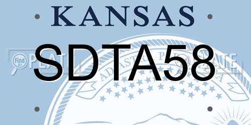 SDTA58 Kansas License Plate