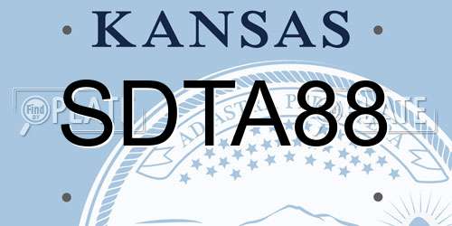 SDTA88 Kansas License Plate